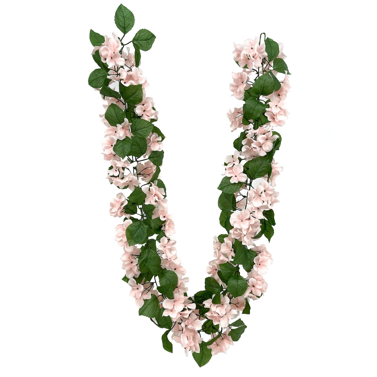 Guirlande chaîne d'hydrangées roses d'Ashland, 1,8 m